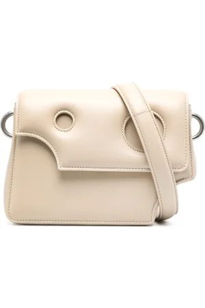 Burrow 27 leather shoulder bag - Off-White - Women