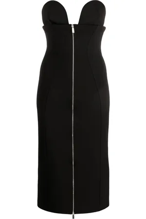 OFF-WHITE Strapless midi dress