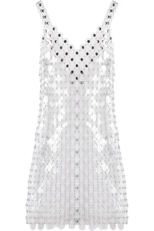 Paco rabanne Circle disc transparent minidress