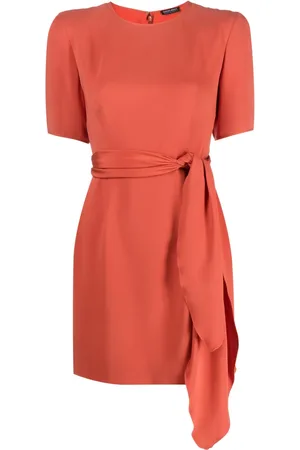 Giorgio Armani 1980s tied waist flared minidress