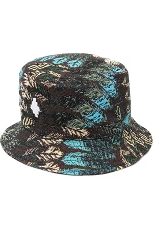 MARCELO BURLON Feather-motif bucket hat