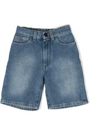 Palm Angels Logo-print denim shorts