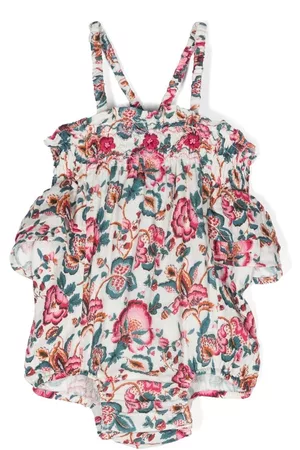 Louise Misha Rompers - Floral-print ruched romper