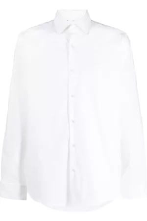 HUGO BOSS Men Shirts - Button-fastening stretch-cotton shirt