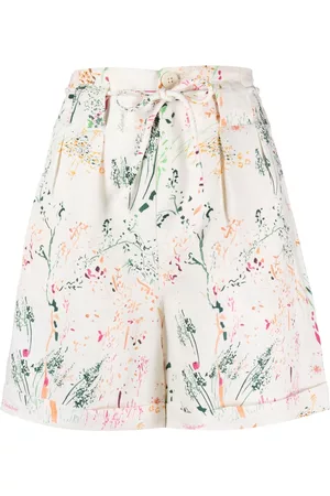 Scotch&Soda Women Shorts - Floral-print tied-waist shorts