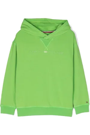 Tommy Hilfiger Embroidered-logo long-sleeved hoodie