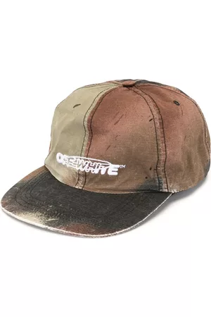 OFF-WHITE Men Caps - Distressed camouflage cap with logo embroidery