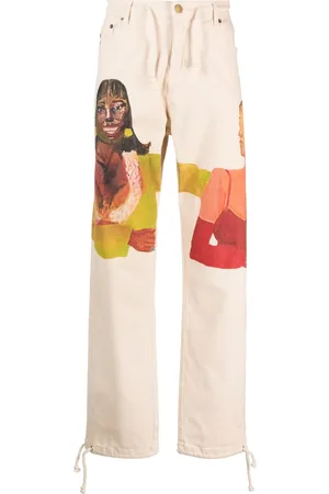 KIDSUPER STUDIOS Graphic-print cotton trousers