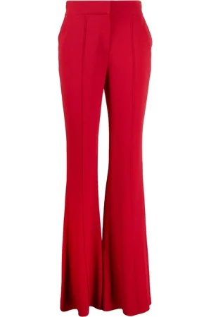 Elie saab High-waisted crepe flared trousers
