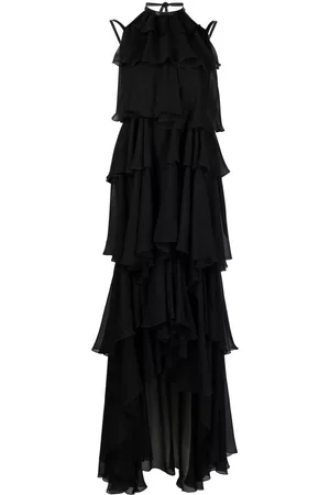 John Richmond Women Asymmetrical Dresses - Long ruffled asymmetric-hem dress