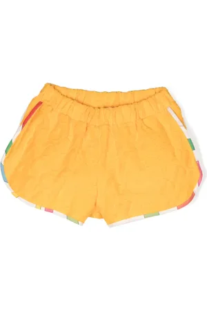 PUCCI Junior Stripe-detail monogram-jacquard shorts