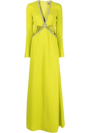 Elie saab Crystal-embellished cut-out dress