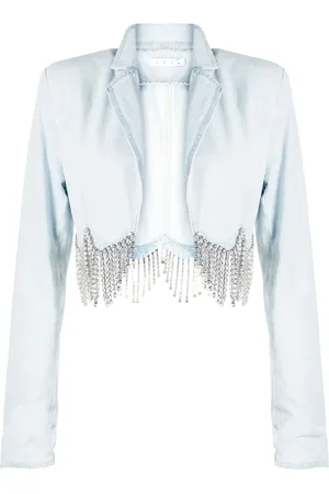 AREA Cropped denim jacket