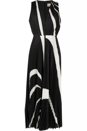 Elie saab Women Party Dresses - Graphic-print pleated long dress