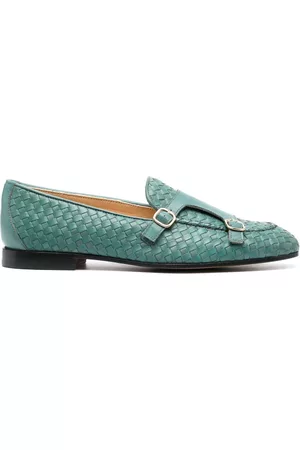Doucal's Women Loafers - Woven leather double-buckle loafers