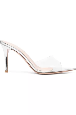 Gianvito Rossi Elle 85mm transparent-strap mules