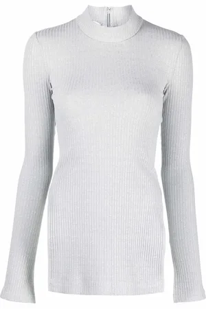Helmut Lang Ribbed-knit long-sleeve top