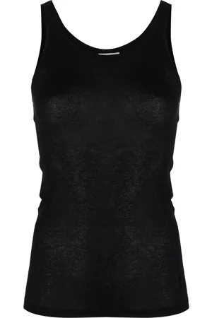 Saint Laurent Round-neck sleeveless top
