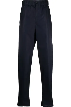 Giorgio Armani Elasticated-waist cotton trousers