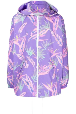 Fumito Ganryu Botanical-print zipped jacket