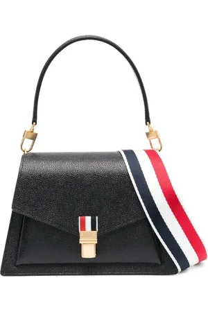 Thom Browne Trapeze pebbled leather tote bag