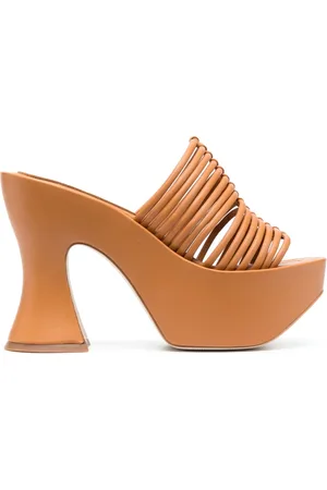 Paloma Barceló Interwoven-straps 120mm mules