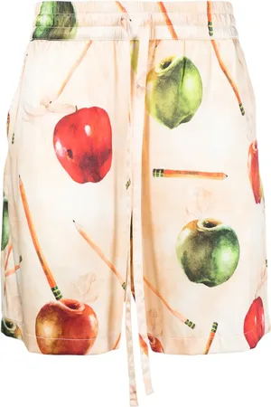 Nahmias Fruit-print silk shorts