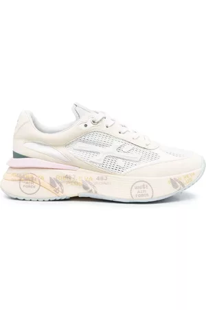 Premiata Women Sneakers - Logo-patch lace-up sneakers