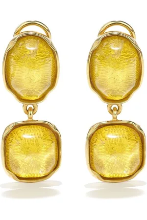 Goossens Cabochons clip-on pendant earrings