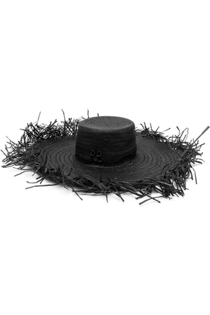 Ruslan Baginskiy Women Hats - Logo-embellished fringed oversized hat