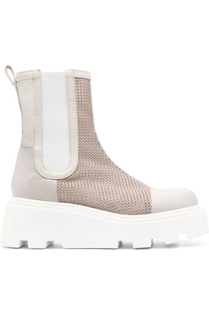 Premiata Mesh-panelling leather ankle boots
