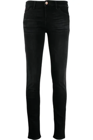 Emporio Armani Embroidered-logo jeans