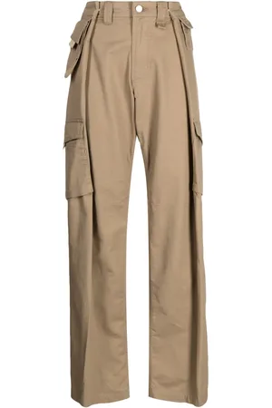 GOEN.J Wide-leg cotton cargo pants