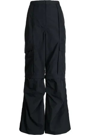 GOEN.J Detachable-panel wide-leg cargo pants