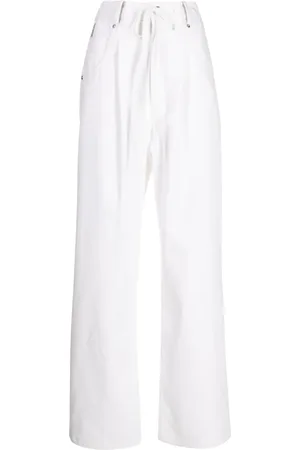 GOEN.J Contrasting-panel wide-leg trousers