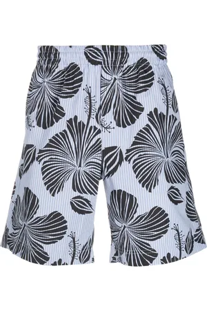 Msgm Hibiscus-print bermuda shorts