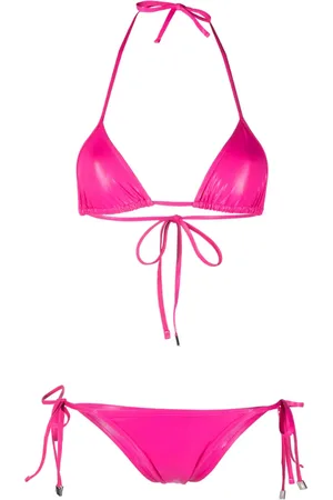 The Attico Triangle cup side-tie bikini