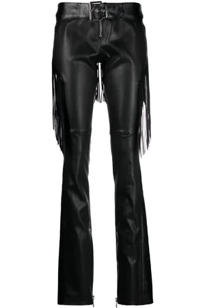 VERSACE Fringed boot-cut trousers