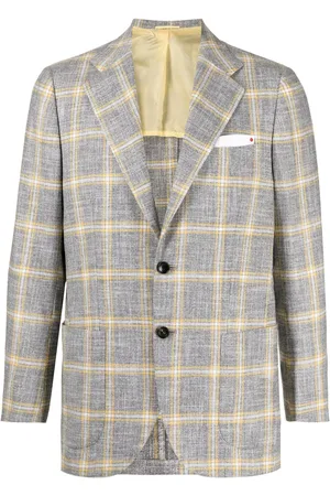 Kiton Windowpane-print sport coat