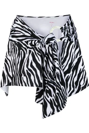 The Attico Zebra print beach cover-up