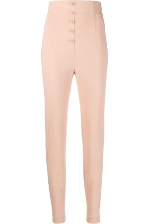 Serafini High-waisted stretch-cotton trousers
