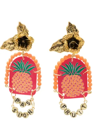 AMIR SLAMA Pineapple-motif drop earrings