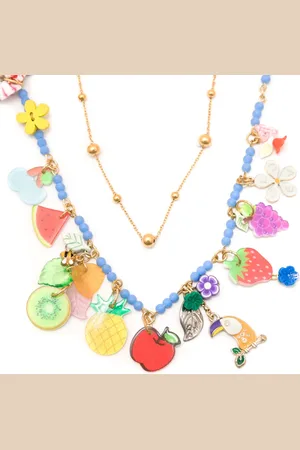 AMIR SLAMA Fruit-charm layered necklace