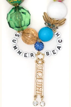 AMIR SLAMA Beaded charm necklace
