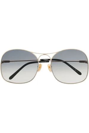 Chloé Logo-engraved oversized-frame sunglasses