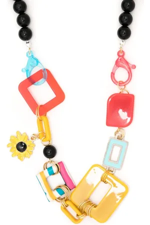 AMIR SLAMA Floral-appliqué contrast necklace