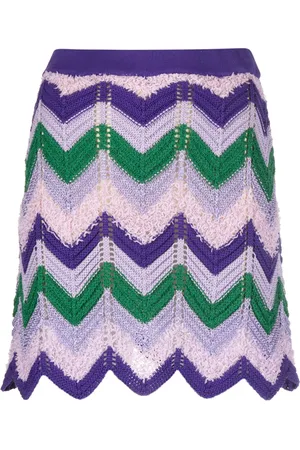 Pinko Chevron-knitted miniskirt