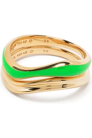 Maria Black Soma Neon -plated ring stack