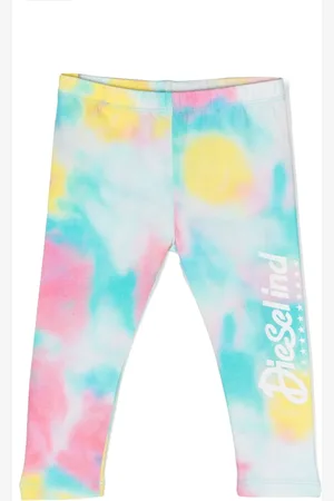 Diesel Tie-dye cotton leggings