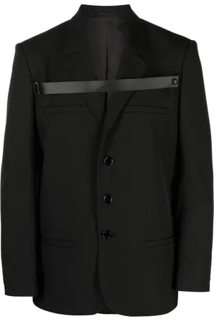 Courrèges Chest-strap button-up blazer